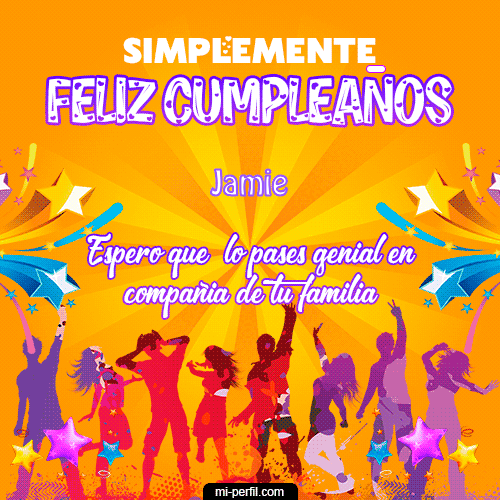 Simplemente Feliz Cumpleaños Jamie