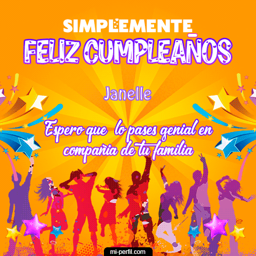Simplemente Feliz Cumpleaños Janelle