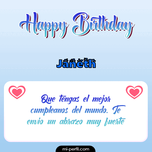 Happy Birthday II Janeth