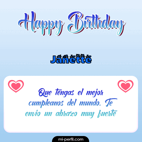 Happy Birthday II Janette