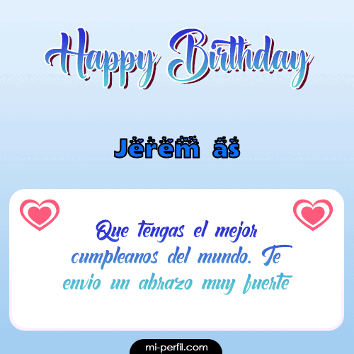 Happy Birthday II Jeremías