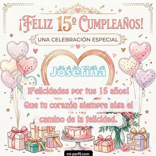 Feliz Cumpleaños XV Años Josefina