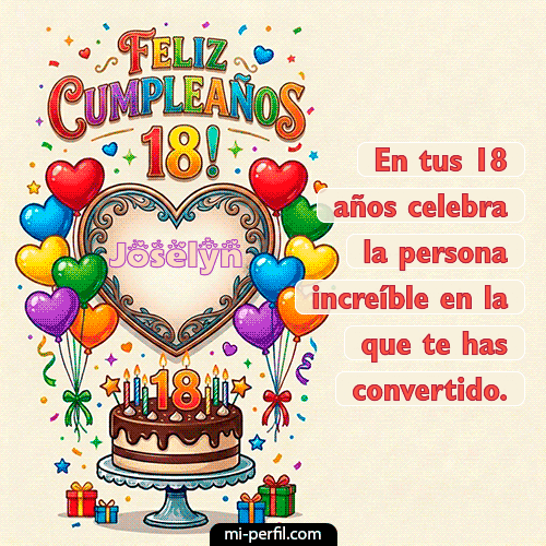 Feliz 18 años Joselyn