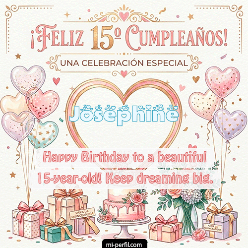 Feliz Cumpleaños XV Años Josephine