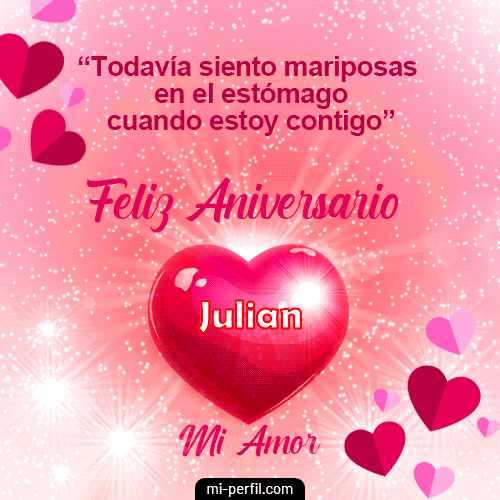 Feliz Aniversario Mi Amor Julian