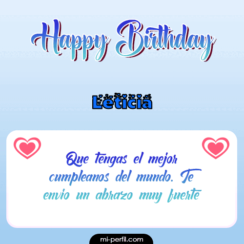 Happy Birthday II Leticia