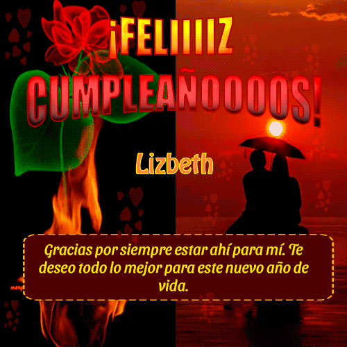 Feliz cumpleaños Lizbeth