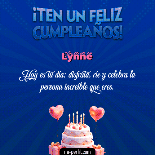 Gif Te un Feliz Cumpleaños Lynne