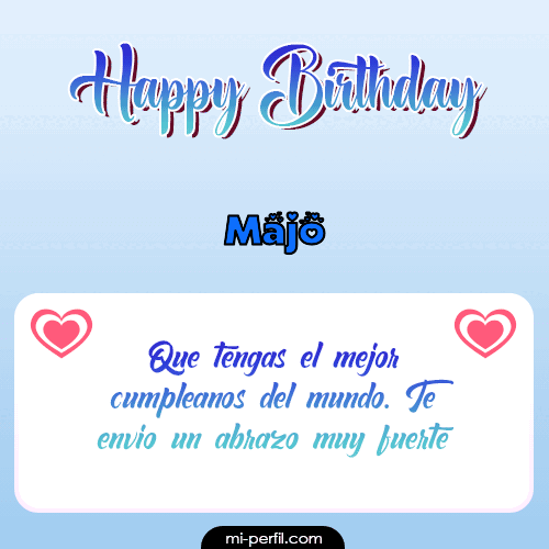 Happy Birthday II Majo