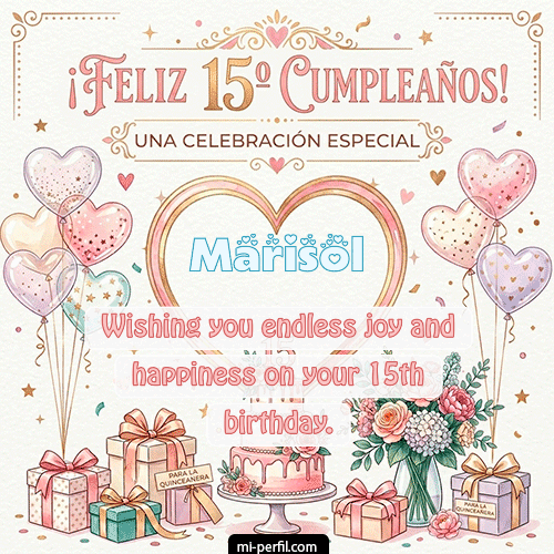 Feliz Cumpleaños XV Años Marisol