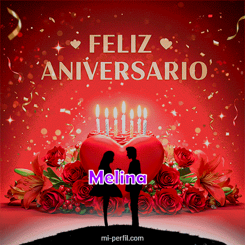 Gif de cumpleaños Melina