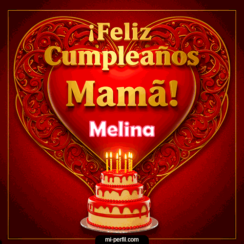 Gif de cumpleaños Melina
