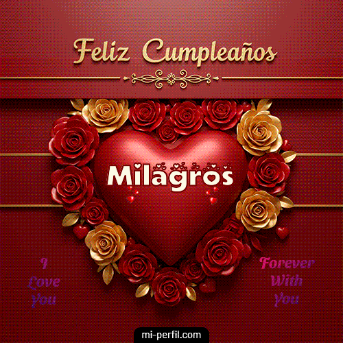 Gif de cumpleaños Milagros