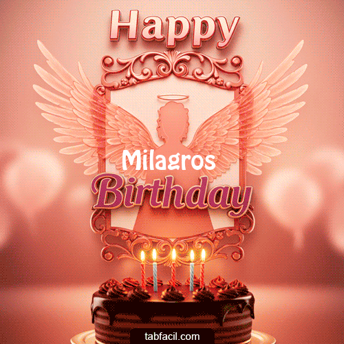 Gif de cumpleaños Milagros