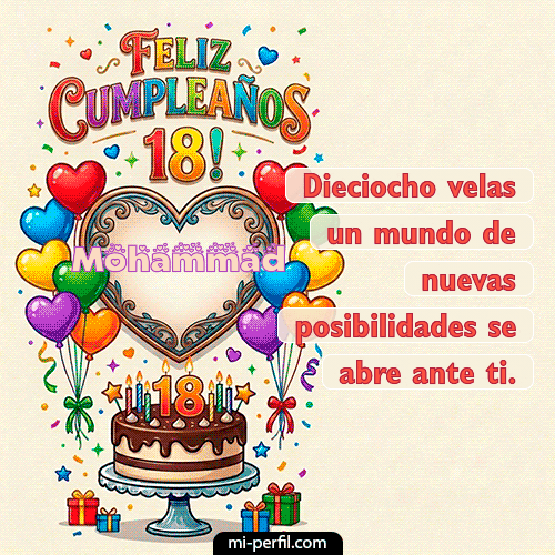 Feliz 18 años Mohammad