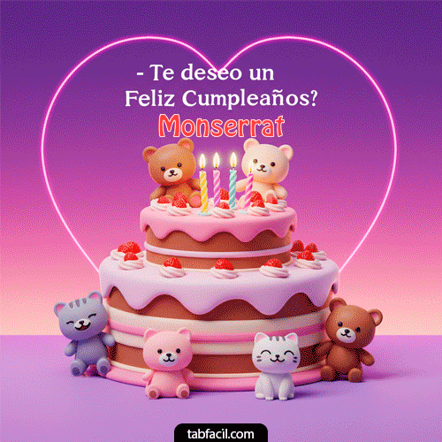 Gif de cumpleaños Monserrat