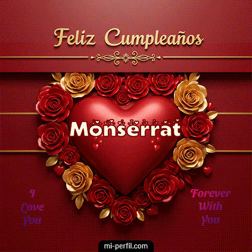 Gif de cumpleaños Monserrat