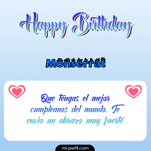 Happy Birthday II Monserrat