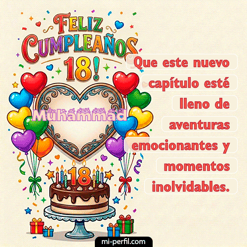 Feliz 18 años Muhammad