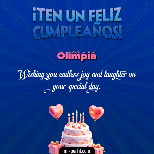Te un Feliz Cumpleaños Olimpia