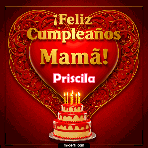 Gif de cumpleaños Priscila