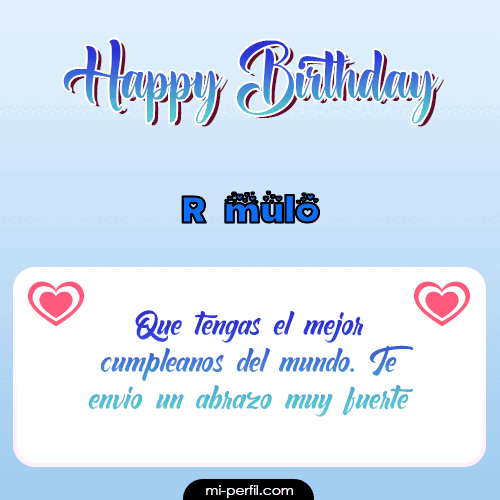 Happy Birthday II Rómulo