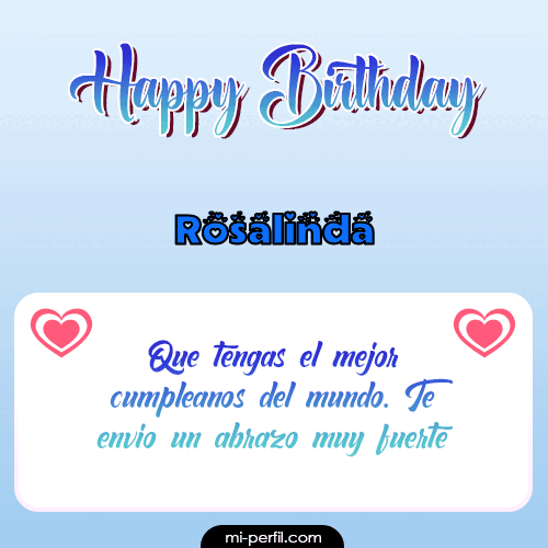 Happy Birthday II Rosalinda
