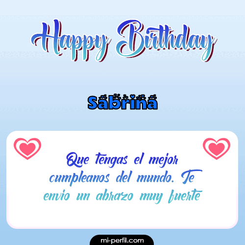 Happy Birthday II Sabrina
