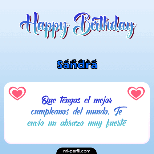 Happy Birthday II Sandra