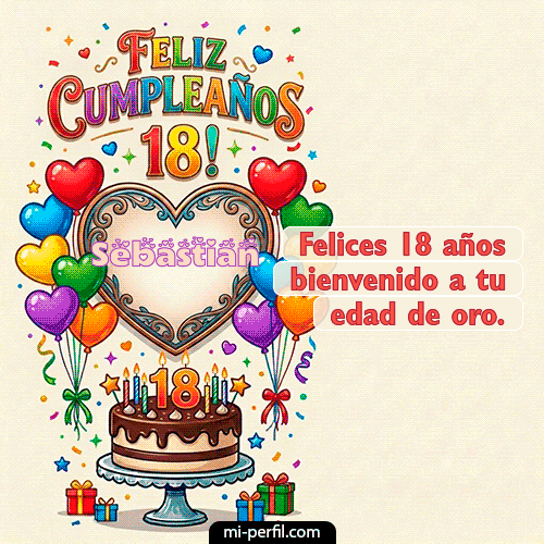 Gif Feliz 18 años Sebastian