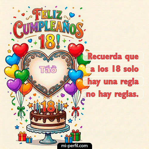 Feliz 18 años Tao