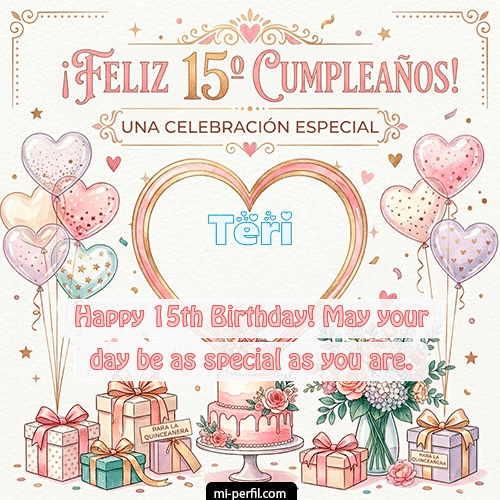 Feliz Cumpleaños XV Años Teri