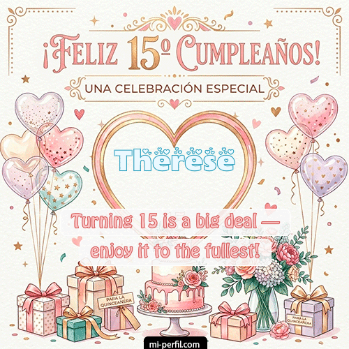 Feliz Cumpleaños XV Años Therese