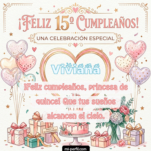 Feliz Cumpleaños XV Años Viviana