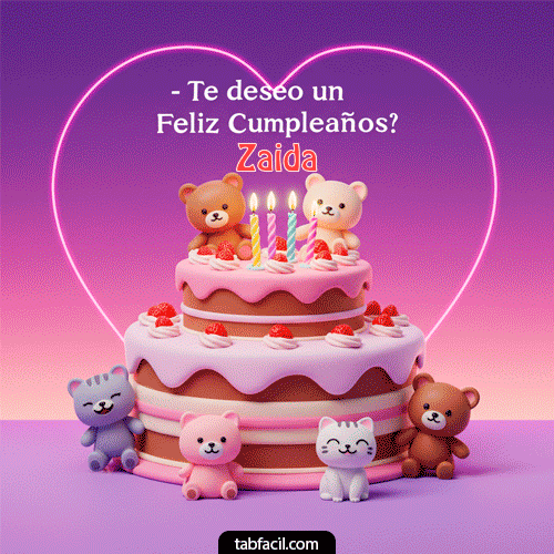 Deseo un feliz cumpleaños Zaida