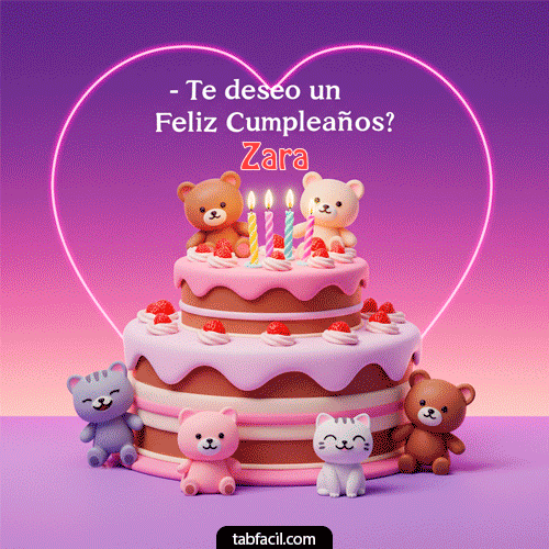 Deseo un feliz cumpleaños Zara