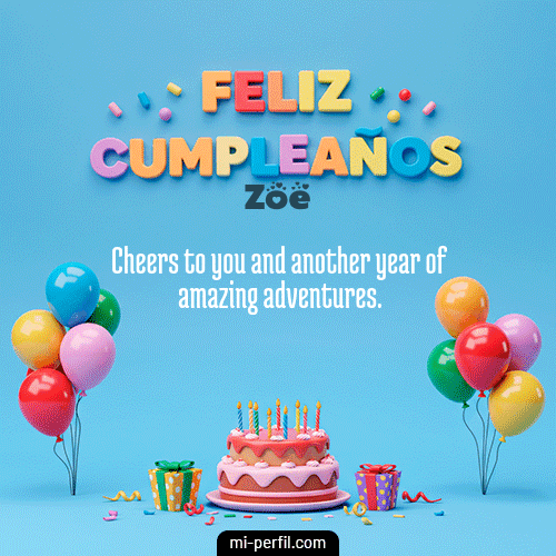 Feliz Cumpleaños VI Zoe