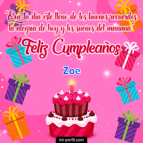 Feliz Cumpleaños 7 Zoe