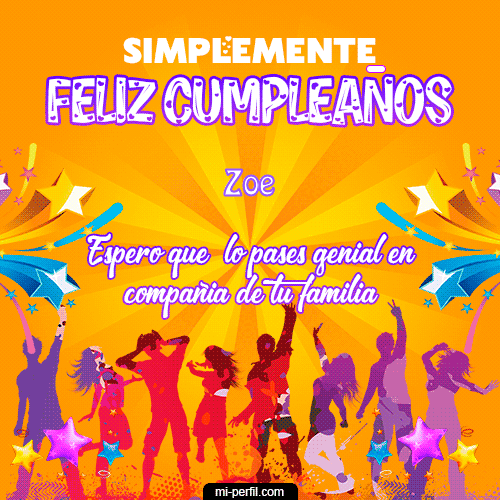 Simplemente Feliz Cumpleaños Zoe