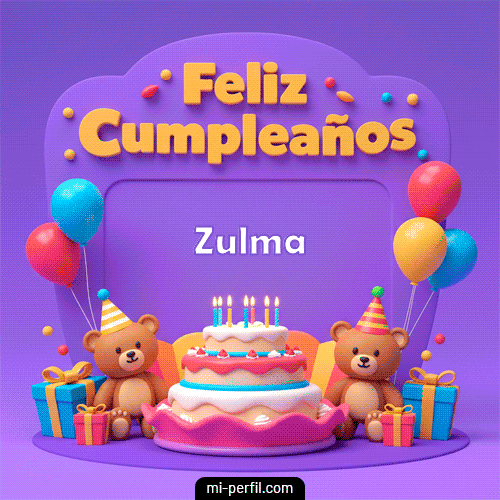 Feliz Cumple 3 Zulma