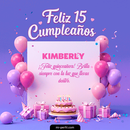 Feliz 15 Cumpleaños
