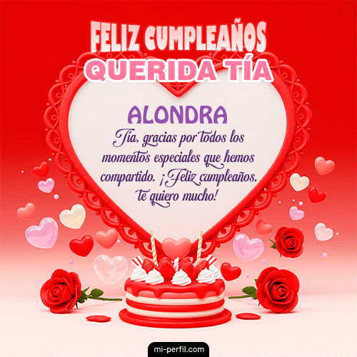 Feliz Cumpleaños Querida Tía