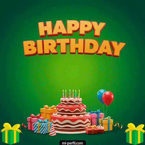 Plantilla Gif Feliz Cumpleaños Ecológico