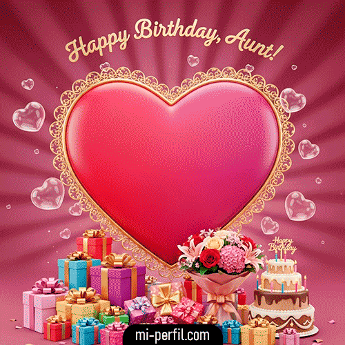 Gif Happy BirthDay Aunt III