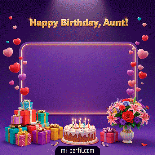Gif Happy BirthDay Aunt IV