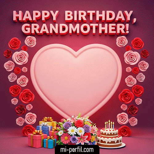 Gif Happy birthday, Grandmother!