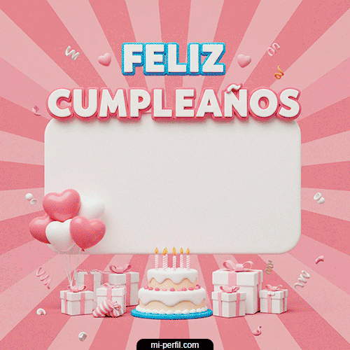 Plantilla Gif Feliz Cumpleaños X