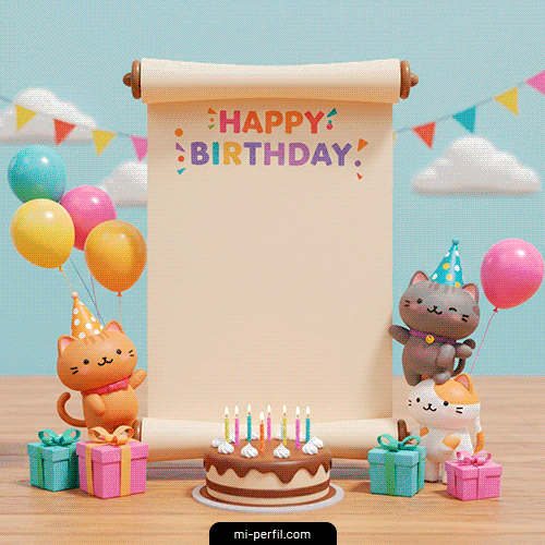Plantilla Gif Happy BirthDay V