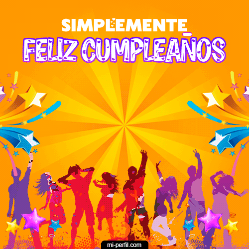 Plantilla Simplemente Feliz Cumpleaños
