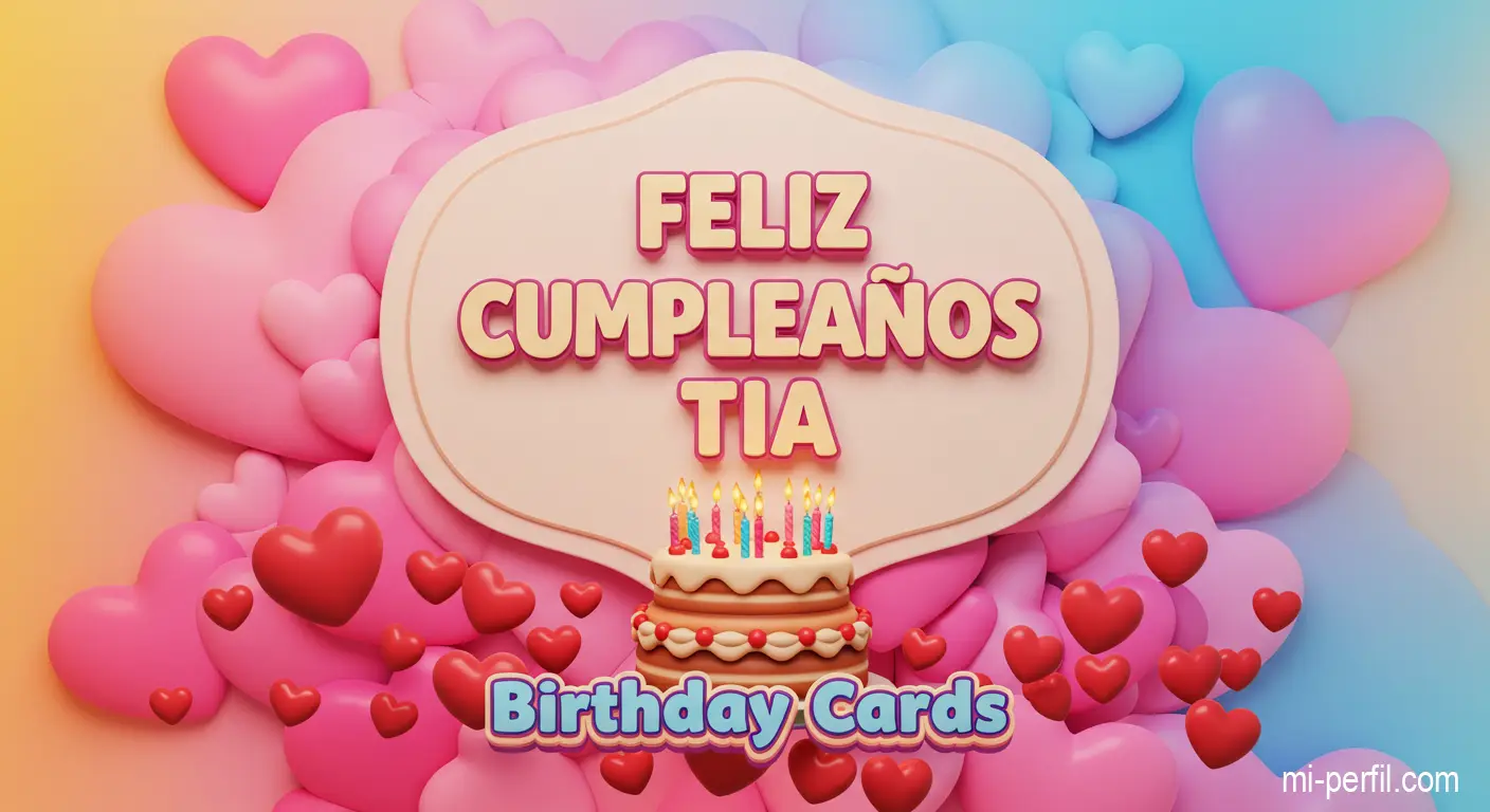 Plantillas de gifs de cumpleaños para Feliz Cumpleaños Tía